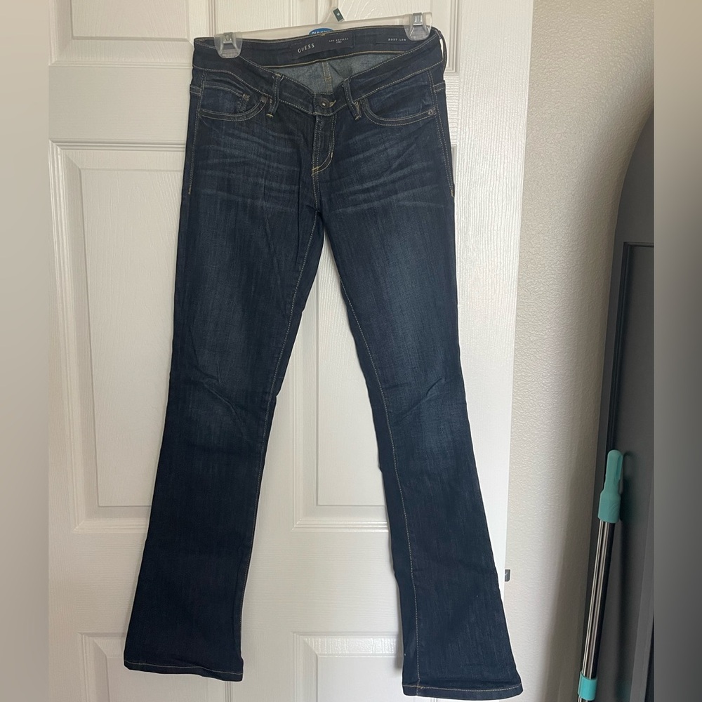 GUESS Women's Indigo Boot Low Jeans